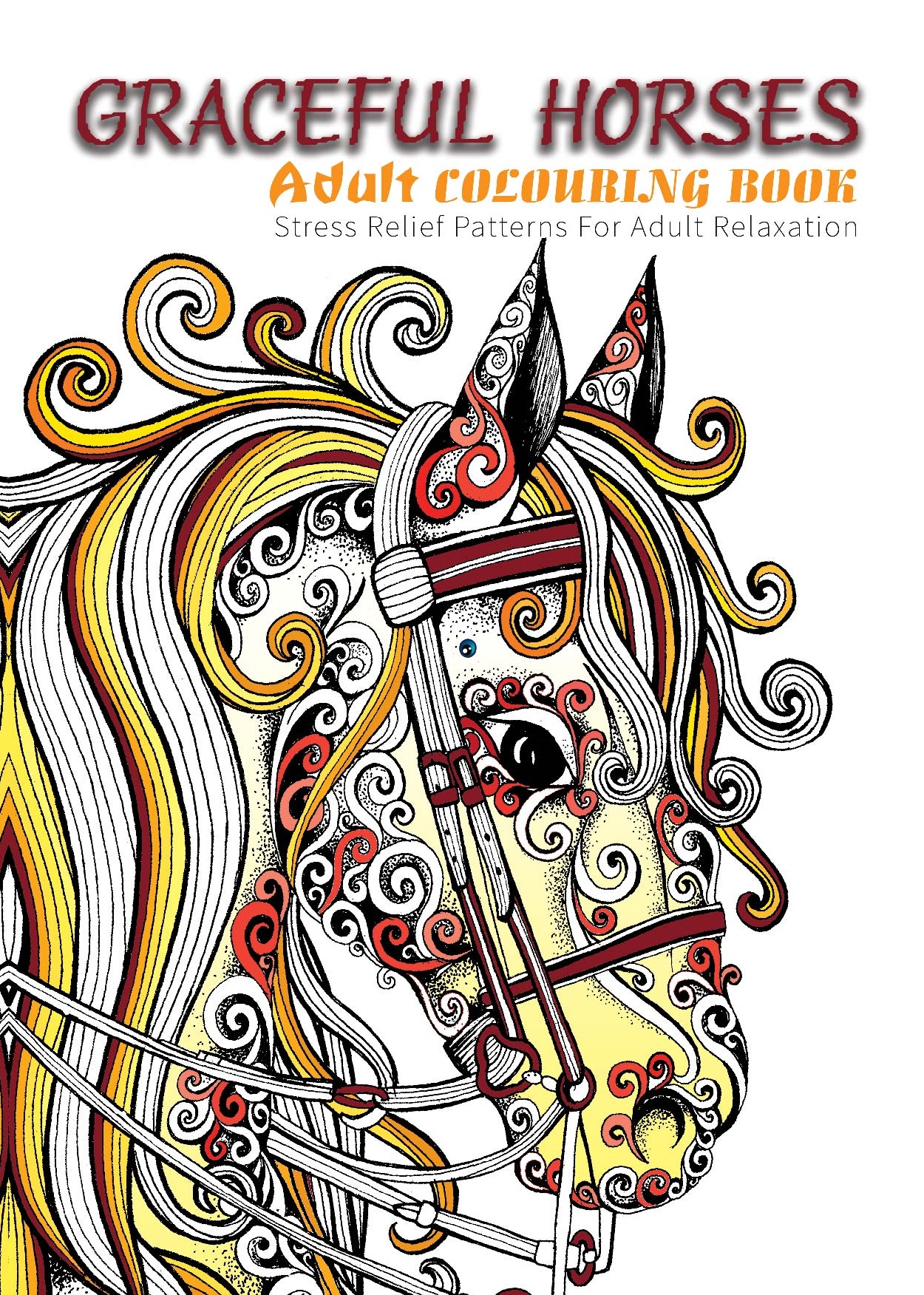 Adult Colouring Book - Graceful Horses