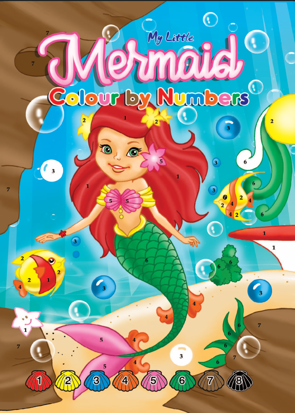 Colouring Book: Mermaid Colour by numbers