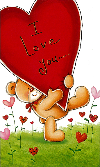 J Card Valentine I Love You