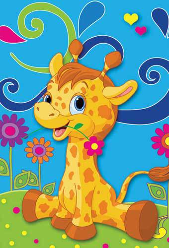 3D-Card Giraffe Cute