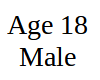 J-Card Age 18 Male