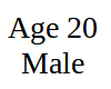 J-Card Age 20 Male
