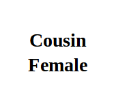 J-Card Cousin Female