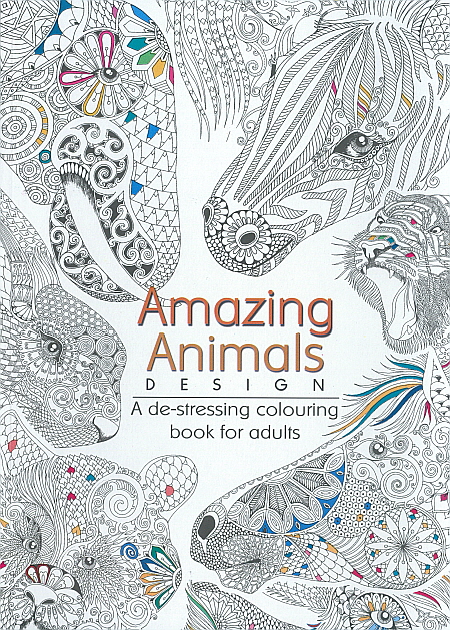 Adult Colouring Book - Amazing Animals