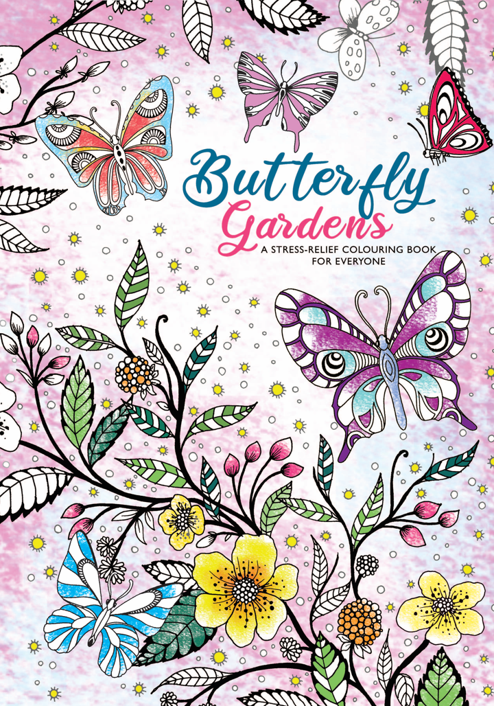 Adult Colouring Book - Butterfly Garden