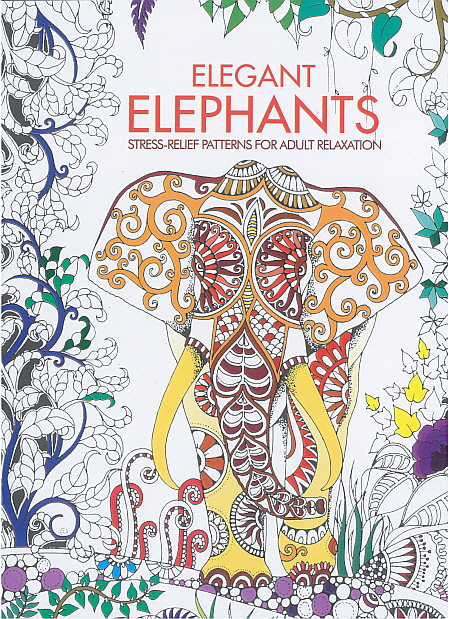 Adult Colouring Book - Elegant Elephants