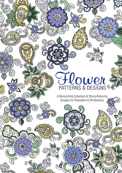 Adult Colouring Book - Flower Patterns & Design