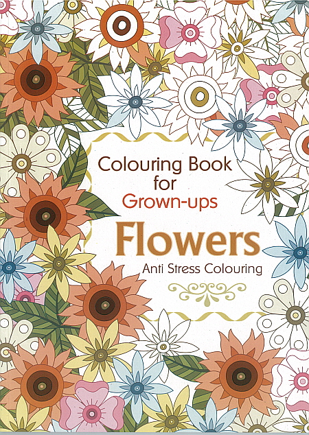 Adult Colouring Book - Flowers
