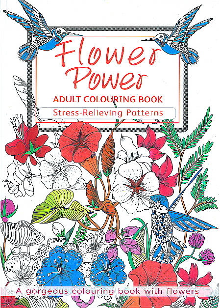 Adult Colouring Book - Flower Power