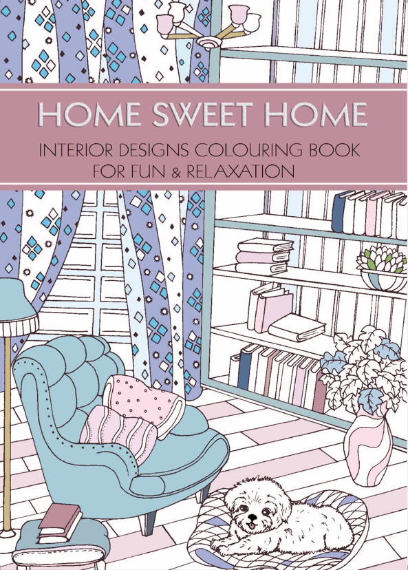 Adult Colouring Book - Home Sweet Home