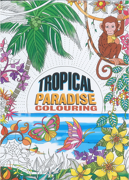 Adult Colouring Book - Tropical Paradise