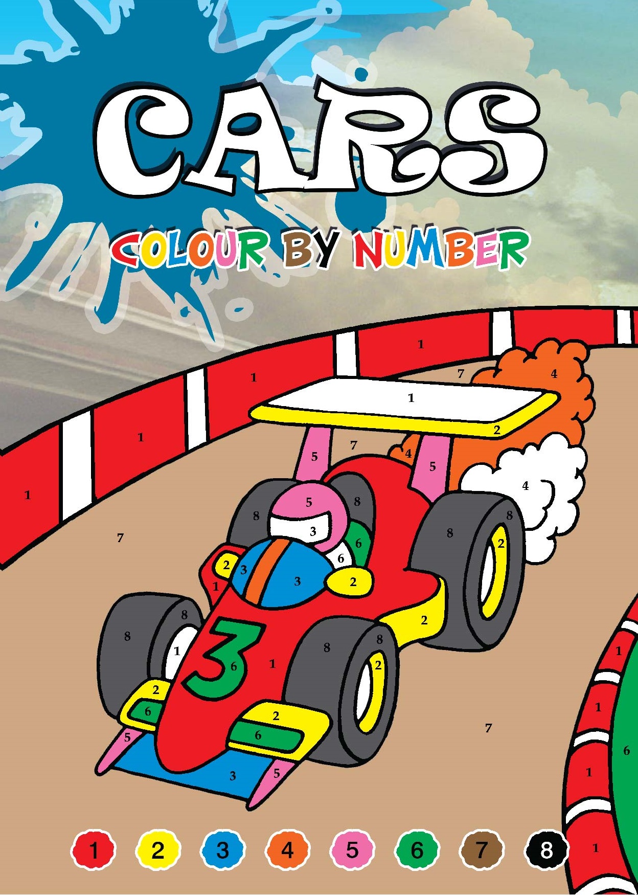 Colouring Book: Cars Colour By Numbers
