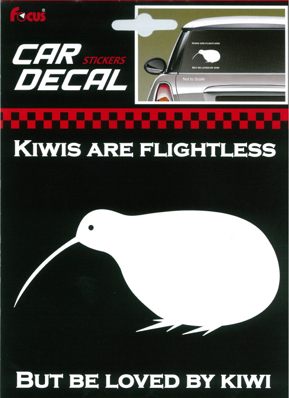 Car-Decal Kiwi Bird
