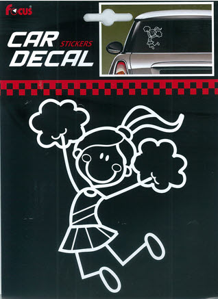 Car-Decal Jumping Girl 4