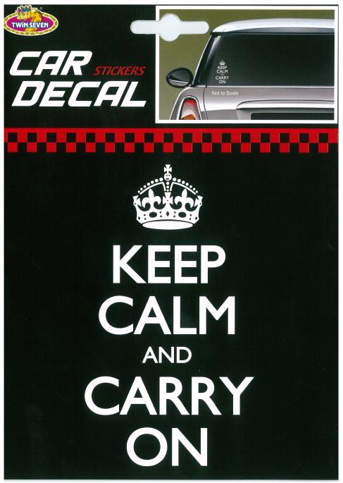 Car-Decal Keep Calm And Carry On