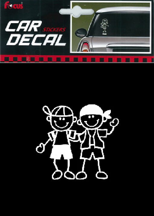 Car-Decal Two boys
