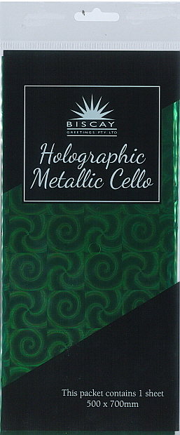 Holographic Wrap- 50x70, 25sheets/pk: Green