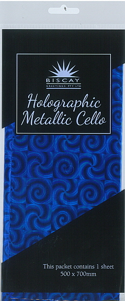 Holographic Wrap- 50x70, 25sheets/pk: Blue