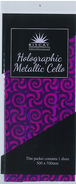 Holographic Wrap- 50x70, 25sheets/pk: Purple