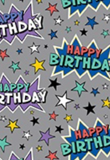 Folded wrap birthday silver - Click Image to Close
