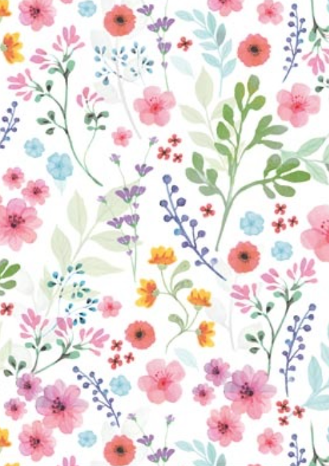 Folded wrap watercolour floral - Click Image to Close