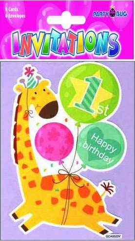Invitation Card - 1st Age (Giraffe)