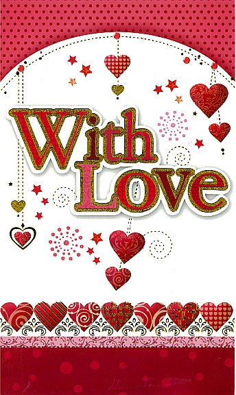 J Card Valentine With Love