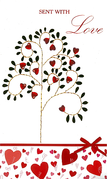 J Card Valentine SENT WITH Love