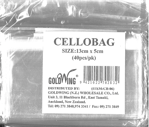 Cello Bag 13 x 5cm