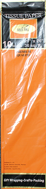 Plain Tissue Paper: Orange(Long)