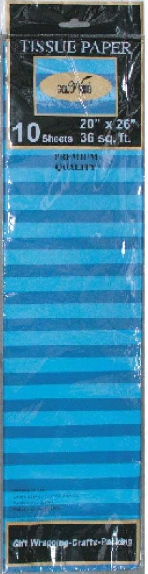 Striped Tissue Paper: Blue