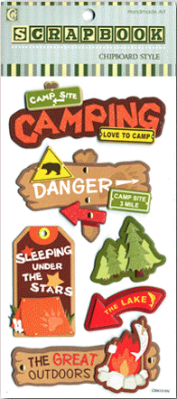 Scrapbook Chipboard: Camping