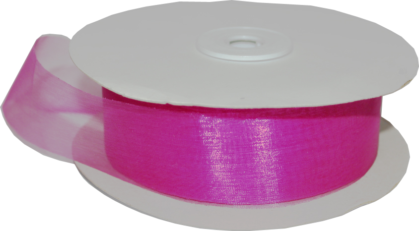 Organza Ribbon (38mm x 100M) - Cherry Pink