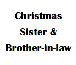 $2.5 Cards X-Mas Sister & Brother-In-Law