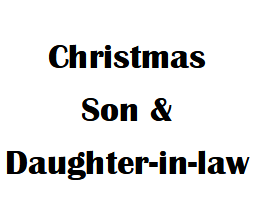 $2.5 Cards X-Mas Son & Daughter-In-Law