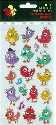 Sticker Puffy Birds