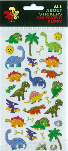 Sticker Puffy Dinosaurs
