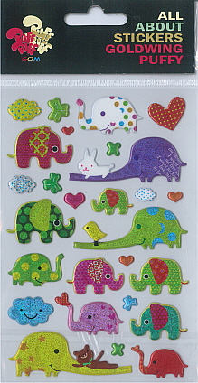 Sticker Puffy - Elephants