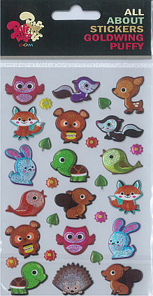 Sticker Puffy - Forest Animals