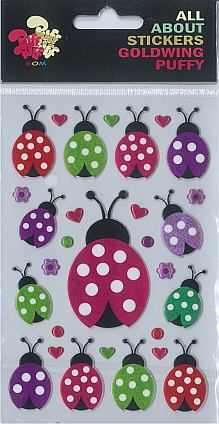 Sticker Puffy - Ladybugs