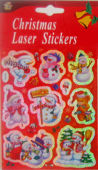 X-MAS Laser Sticker-Snowman