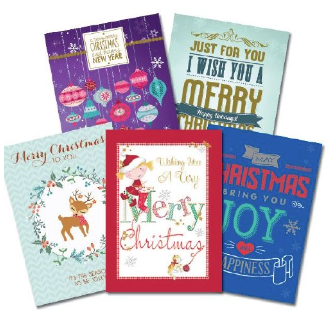 Xmas $2.50 Cards Full Set without stand